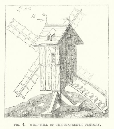 Windmolen uit de zestiende eeuw door English School