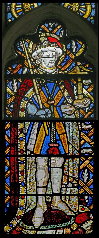 Raam Ew met St. Alban - met juwelen van ingelegd glas door English School