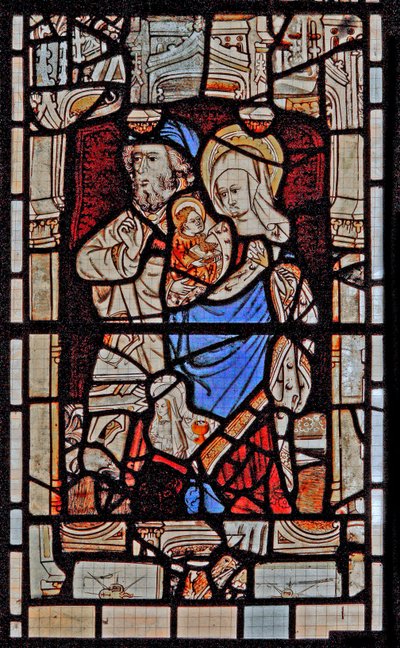 Raam Ew met St. Maria Salome, Zebedeüs met de jonge St. Johannes door English School