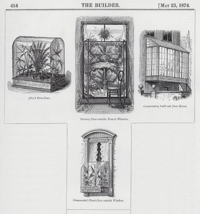 Raamtuintjes (gravure) door English School