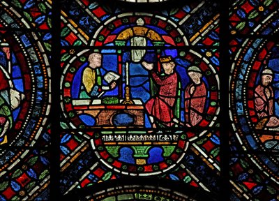 Een scène uit het leven van St. Thomas Becket: De boetedoening van Hendrik II door English School