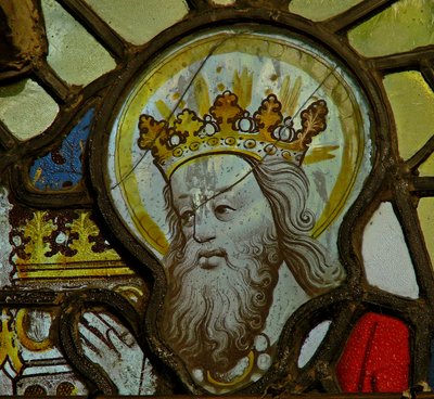 Raam Nw met God - van een Kroning van de Maagd? door English School