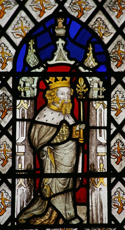 Raam met afbeelding van Edward de Belijder (of Edward III?) door English School