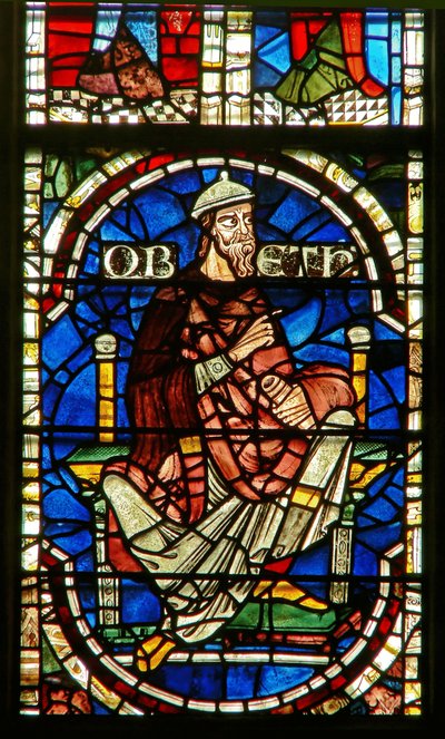 Raam met een genealogische figuur: Obed door English School