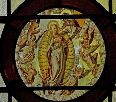 Raam met de Tenhemelopneming van de Maagd Maria door English School
