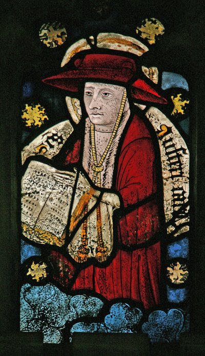 Raam n2 met een kardinaal - Doctor van de Kerk? door English School