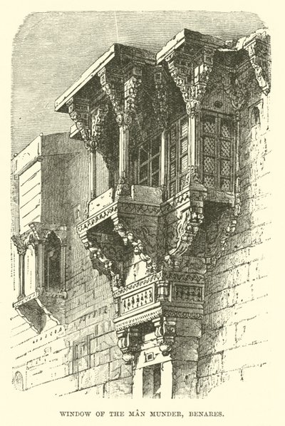 Raam van de Man Munder, Benares door English School