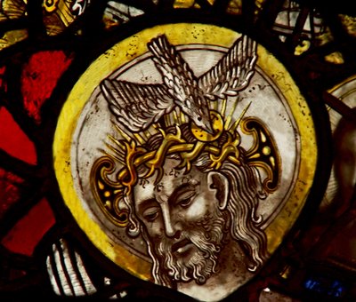 Raam met Christus - uit het Drie-eenheid paneel door English School