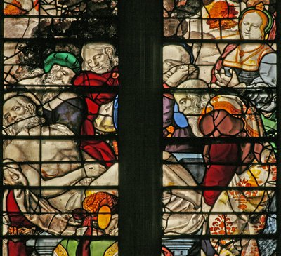 Raam w15 met de Graflegging door English School