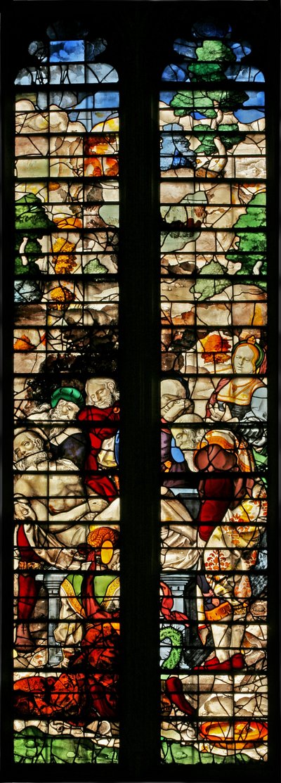 Raam w15 met de Graflegging door English School