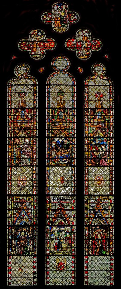 Raam w37 met de Kindertijd van Christus door English School