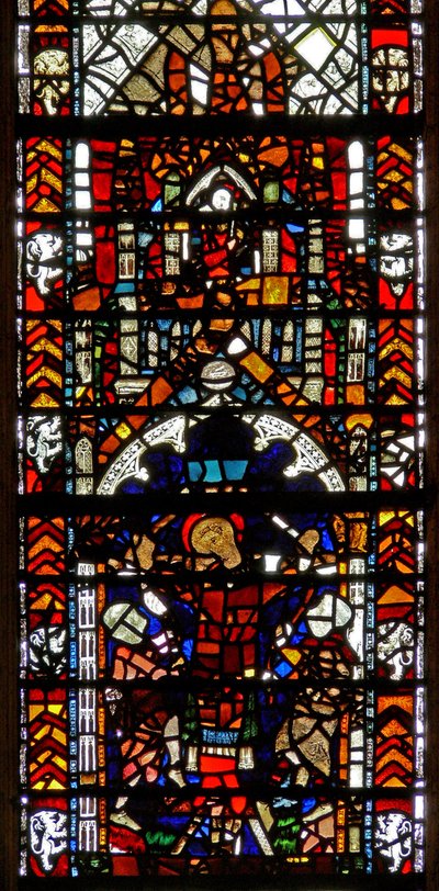 Raam w39 met het martelaarschap van St. Eleutherius door English School