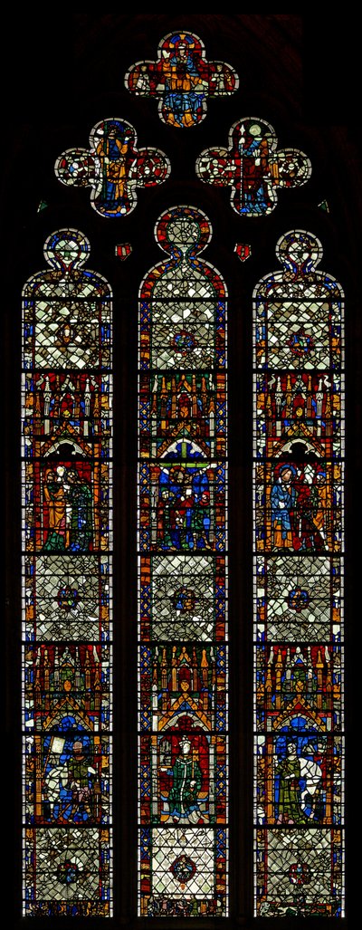 Raam w40 met St. Peter en Pelgrim door English School