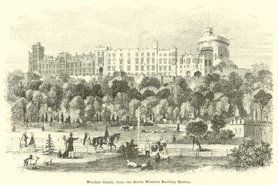 Kasteel Windsor, vanaf het Zuidwestelijke Treinstation door English School