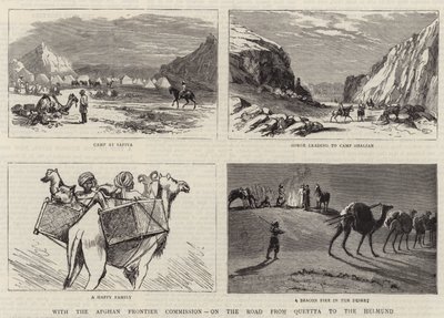 Met de Afghaanse Grenscommissie, op de weg van Quetta naar de Helmund door English School