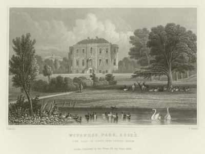 Wivenhoe Park, Essex, het landgoed van luitenant-generaal States Rebow door English School