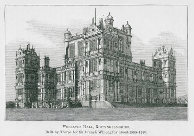 Wollaton Hall, Nottinghamshire (litho) door English School