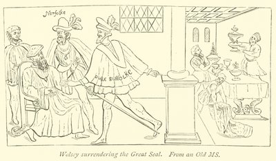 Wolsey geeft het Grote Zegel over door English School