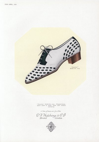 Dames schoen advertentie, 1930s door English School
