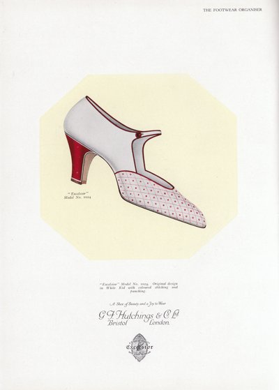 Advertentie voor damesschoenen, 1930s door English School