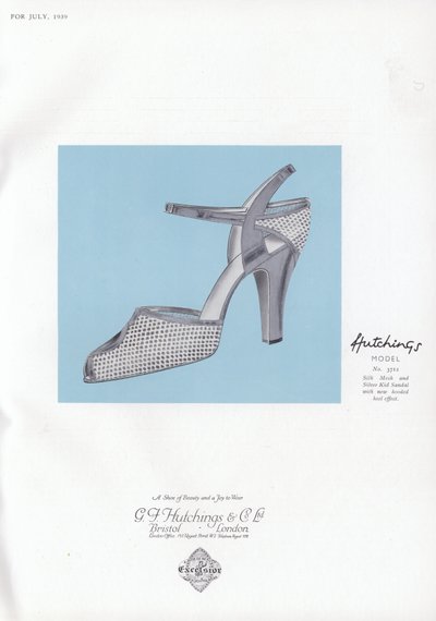 Advertentie voor damesschoenen, 1930s door English School