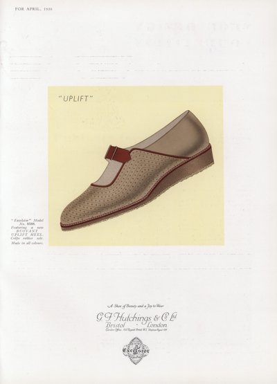 Advertentie voor damesschoenen, 1930s door English School