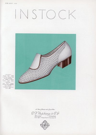 Advertentie voor damesschoenen, 1930s door English School