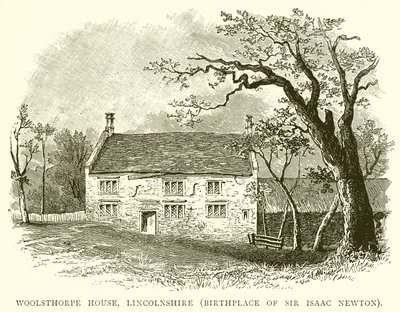 Woolsthorpe House, Lincolnshire (Geboorteplaats van Sir Isaac Newton) door English School