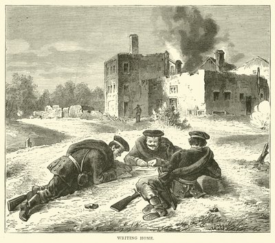 Schrijven naar huis, september 1870 door English School