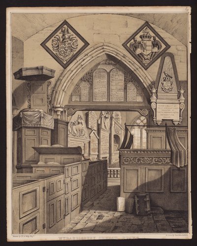 Wyrardisbury Church, Bucks (gravure) door English School