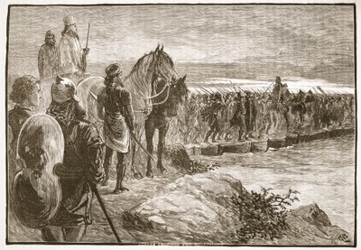 Xerxes steekt de Hellespont over door English School