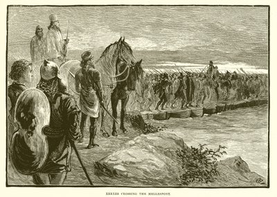 Xerxes steekt de Hellespont over door English School