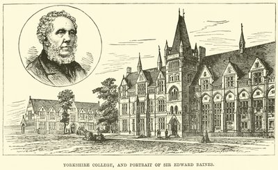Yorkshire College, en portret van Sir Edward Baines door English School
