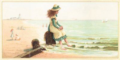 Jong Meisje met Voeten in de Zee, Kaart door English School