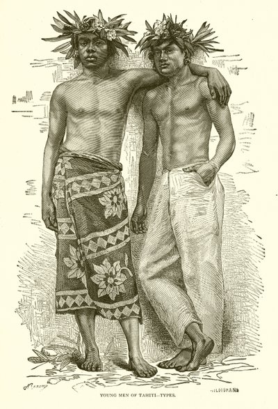 Jonge Mannen van Tahiti--Typen door English School