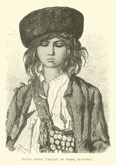 Jonge zigeuner, Cingan van Essek, Slavonië door English School