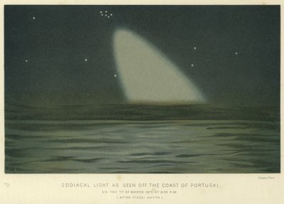 Zodiakaal licht gezien voor de kust van Portugal door English School