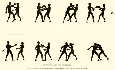 Zoetrope stroken voor kinderen (gravure) door English School