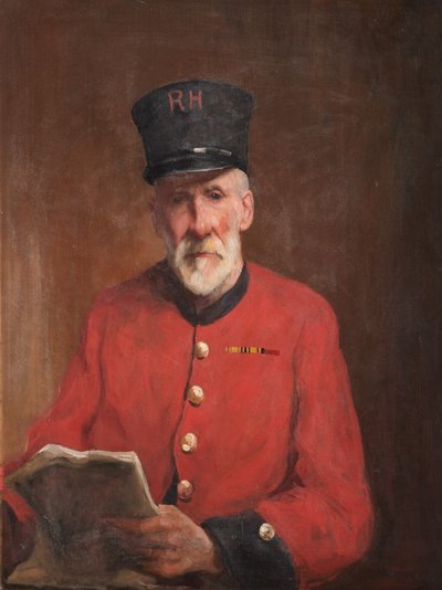 Portret van een inwonende gepensioneerde door English School English School