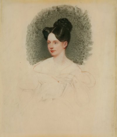 Onafgewerkt portret van Marianne Cregoe Colmare (later mevrouw Baurton Bennett) ca. 1833-34 door English School English School