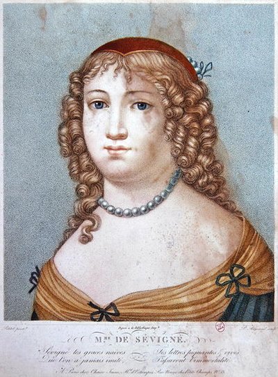 Portret van Madame de Sevigne, begin 19e eeuw door Ennemond Alexandre (after) Petitot