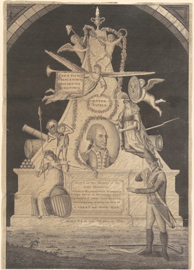 Monument voor George Washington door Enoch G. Gridley, after John Coles, Jr.