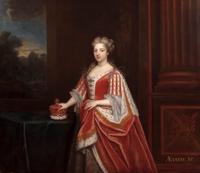 Portret van koningin Caroline Wilhelmina van Brandenburg-Ansbach als prinses van Wales door Enoch Seeman