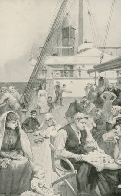 Vermaak aan Boord van een Emigrantenschip door Enoch Ward