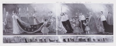 De processies van de koning en koningin, kroning van koning Edward VII en koningin Alexandra, Westminster Abbey, Londen door Enoch Ward