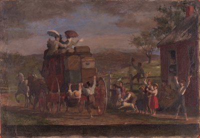 Studie voor de Pemigewasett Coach, ca. 1880-89 door Enoch Wood Perry