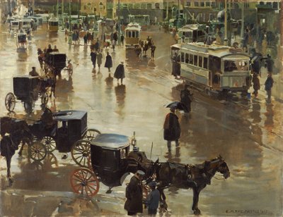 La Puerta del Sol, Madrid door Enrique Martinez Cubells y Ruiz