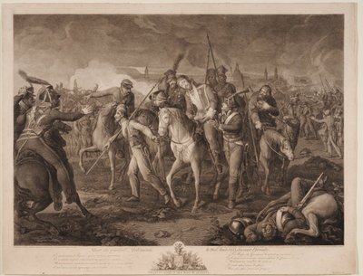 Dood van generaal Aleksey Melissino op 26 augustus 1813, 1813 door Ephraim Gottlieb Krüger