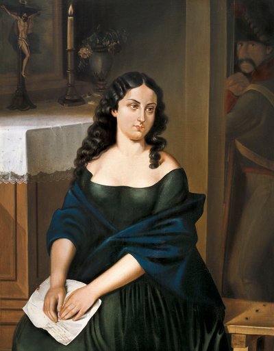 Portret van Policarpa Salavarrieta (1795-1817), heldin van de onafhankelijkheid van Colombia door Epifanio Julián Garay Caicedo