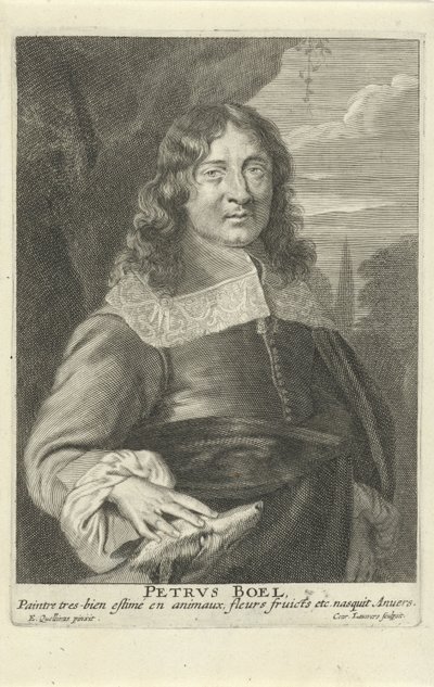 Peeter Boel, gegraveerd door Conrad Lauwers, c.1649-62 door Erasmus (after) Quellinus